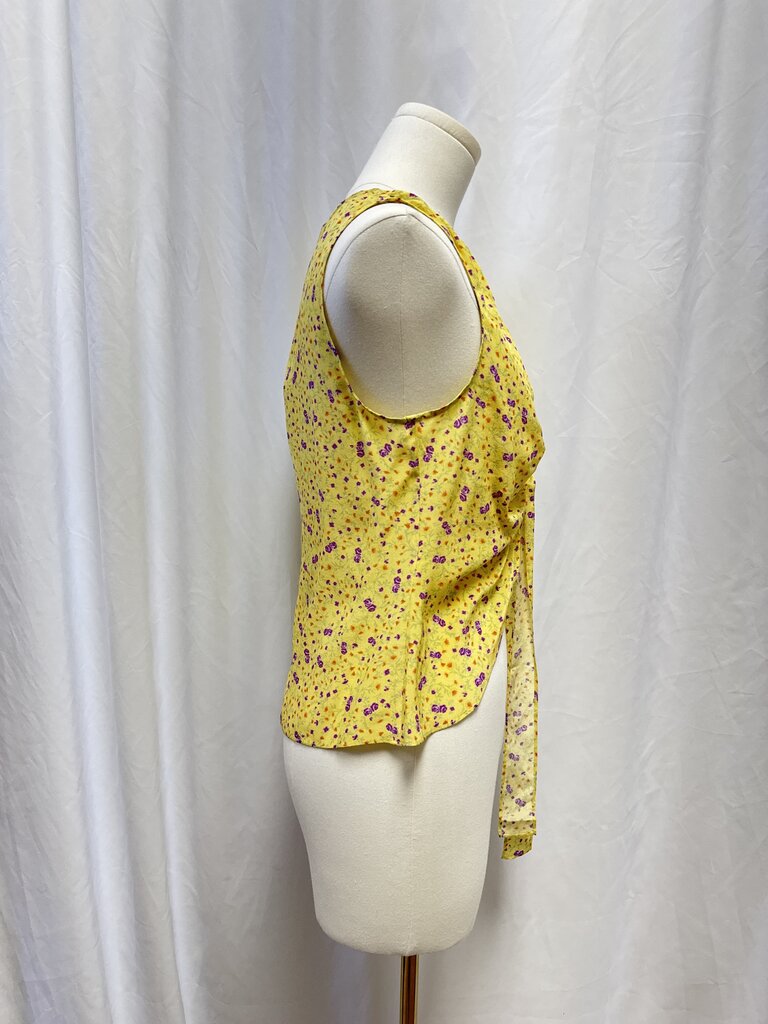 Favorite Daughter Yellow Floral Prairie Top NWT