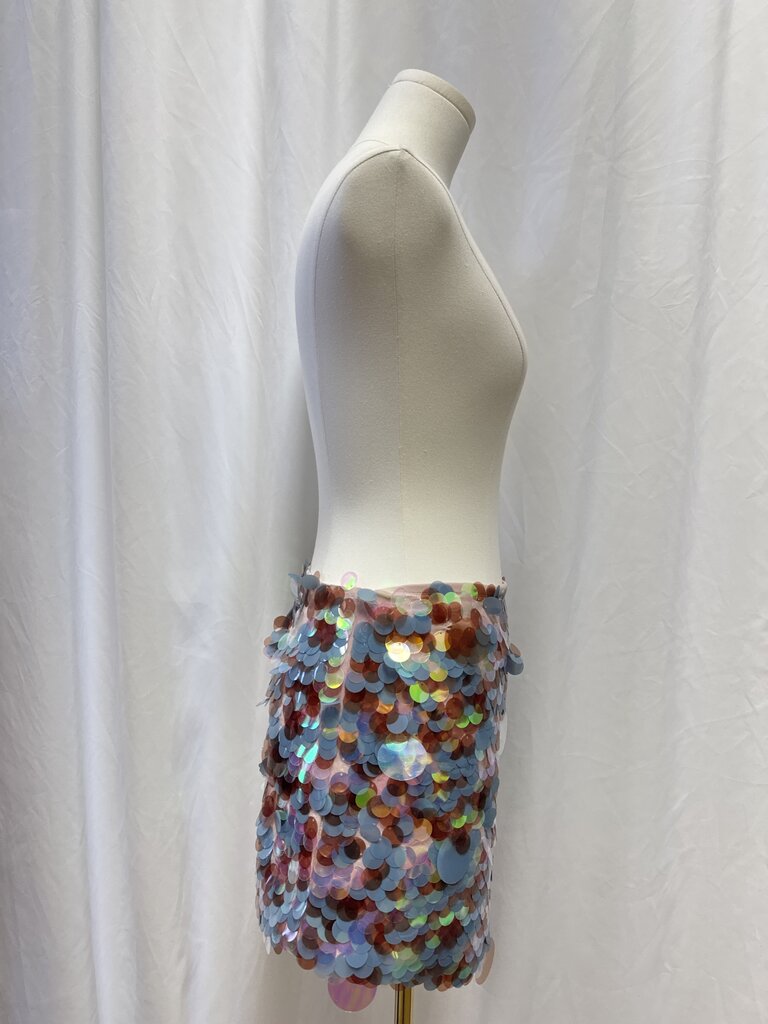 Cynthia Rowley Iridescent Sequin Mini Skirt