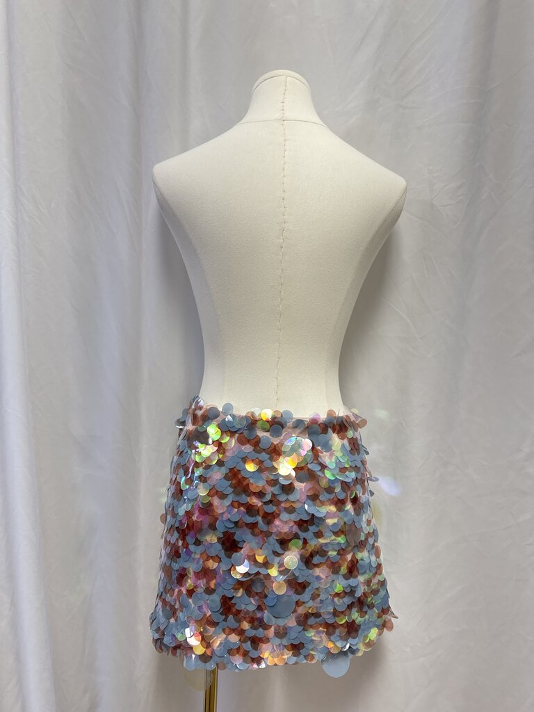 Cynthia Rowley Iridescent Sequin Mini Skirt