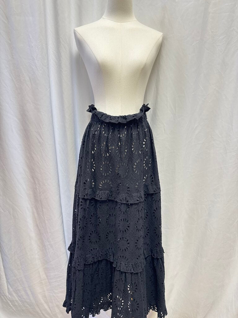 Tuckernuck Black Eyelet Maxi Skirt