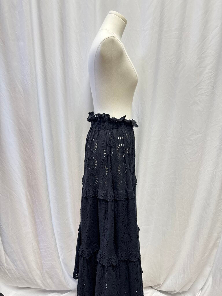 Tuckernuck Black Eyelet Maxi Skirt
