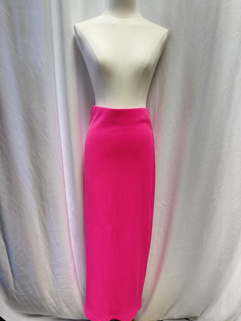 Show Me Your Mumu Pink Ribbed Maxi Skirt