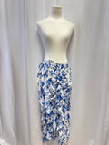 Free People Blue and White Floral Ruffle Maxi Skirt NWT