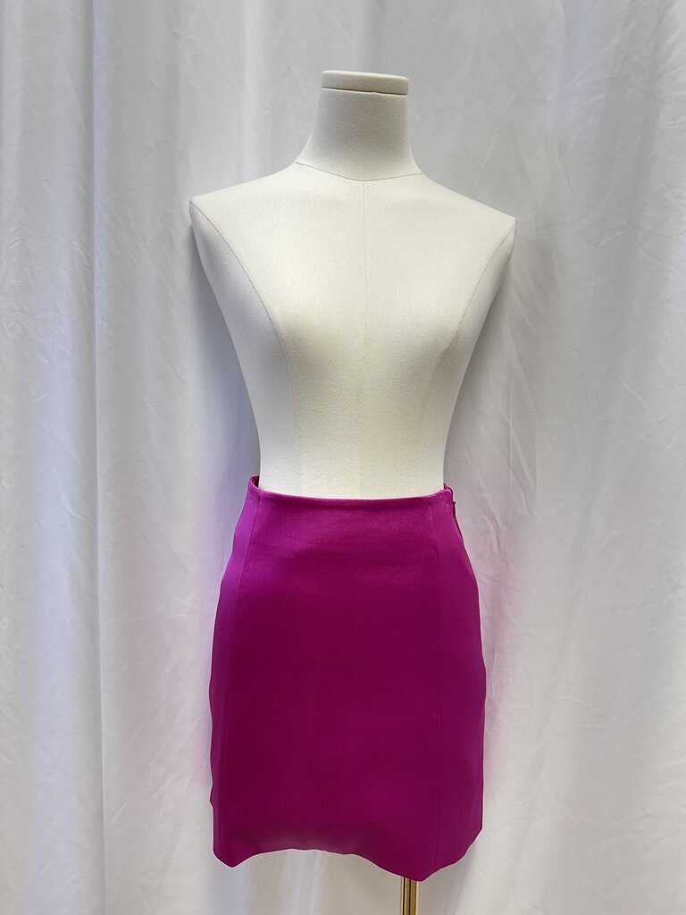 Frame Fuchsia Satin Mini Skirt