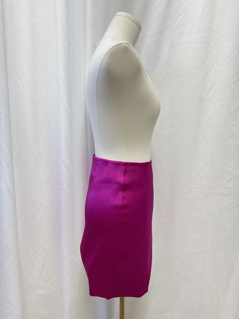 Frame Fuchsia Satin Mini Skirt