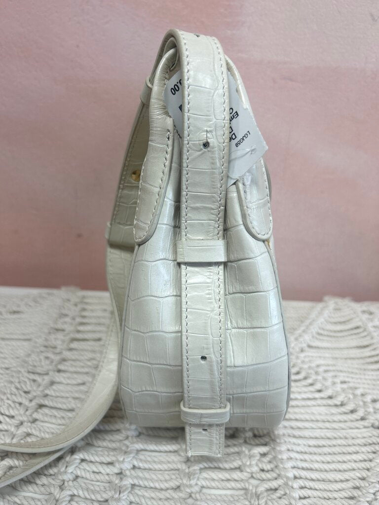 Demellier Embossed Faux Croc Shoulder Bag