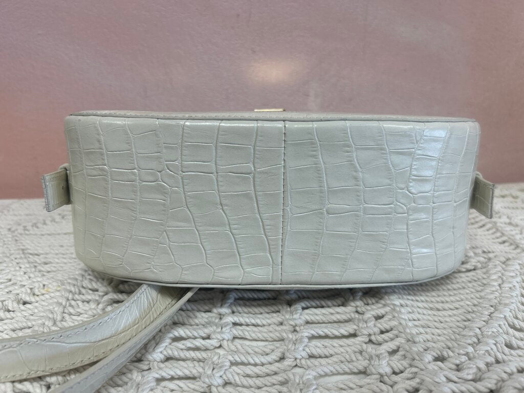 Demellier Embossed Faux Croc Shoulder Bag
