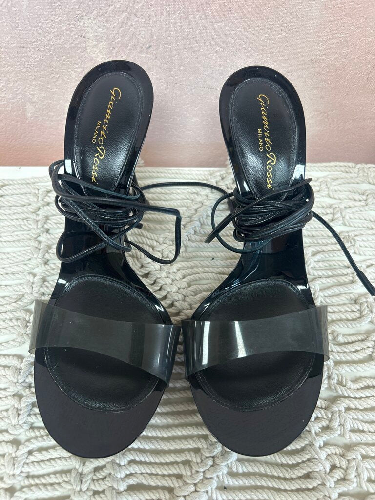 Gianvitto Rossi Lace Up Acrylic Sandal