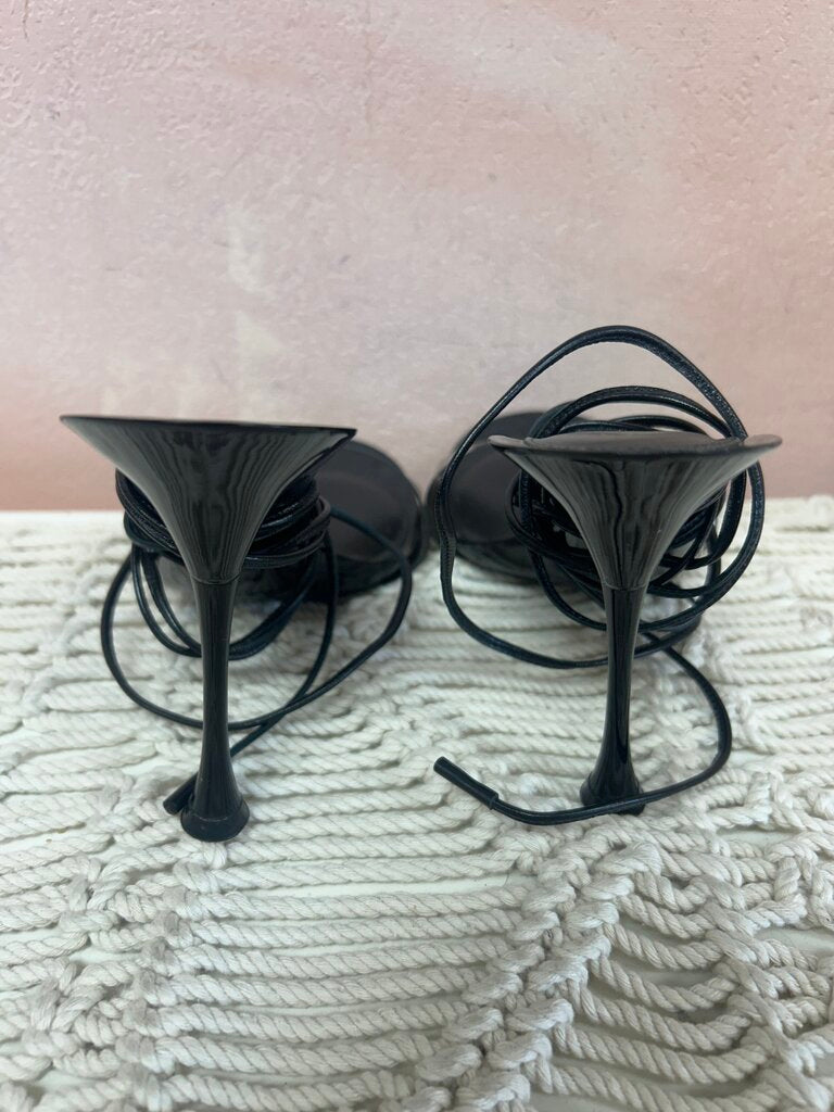 Gianvitto Rossi Lace Up Acrylic Sandal