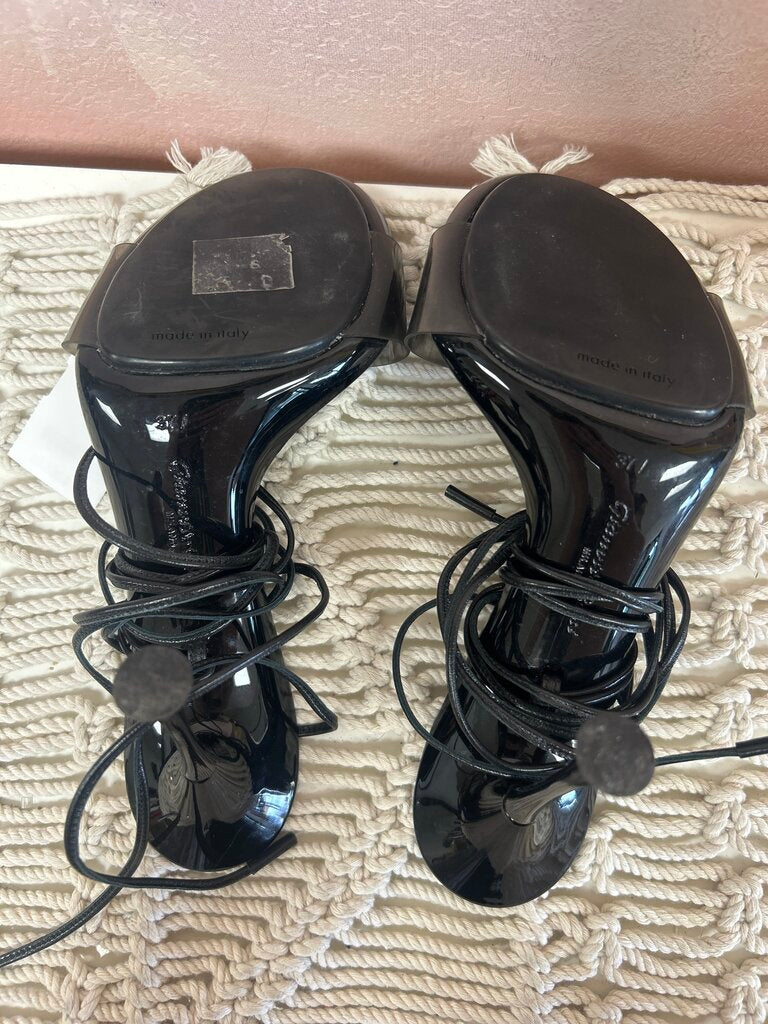 Gianvitto Rossi Lace Up Acrylic Sandal