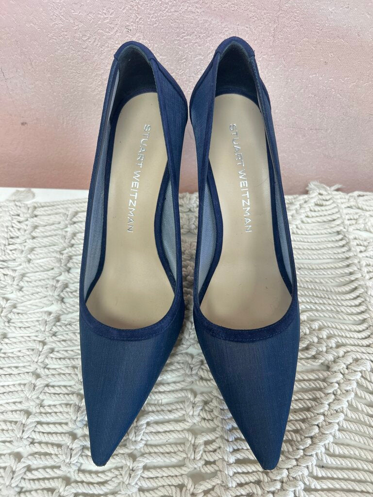 Stuart Weitzman Mesh Pointed Toe Pump