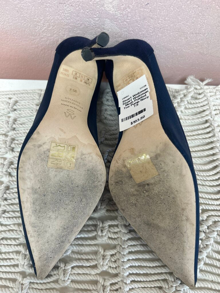 Stuart Weitzman Mesh Pointed Toe Pump
