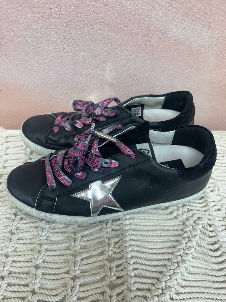 Golden Goose Metallic Star Leather Sneaker
