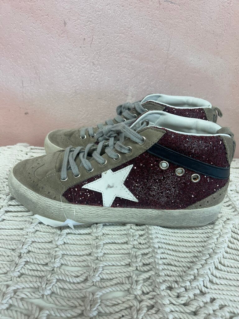 Golden Goose Glitter and Suede Hi-Top