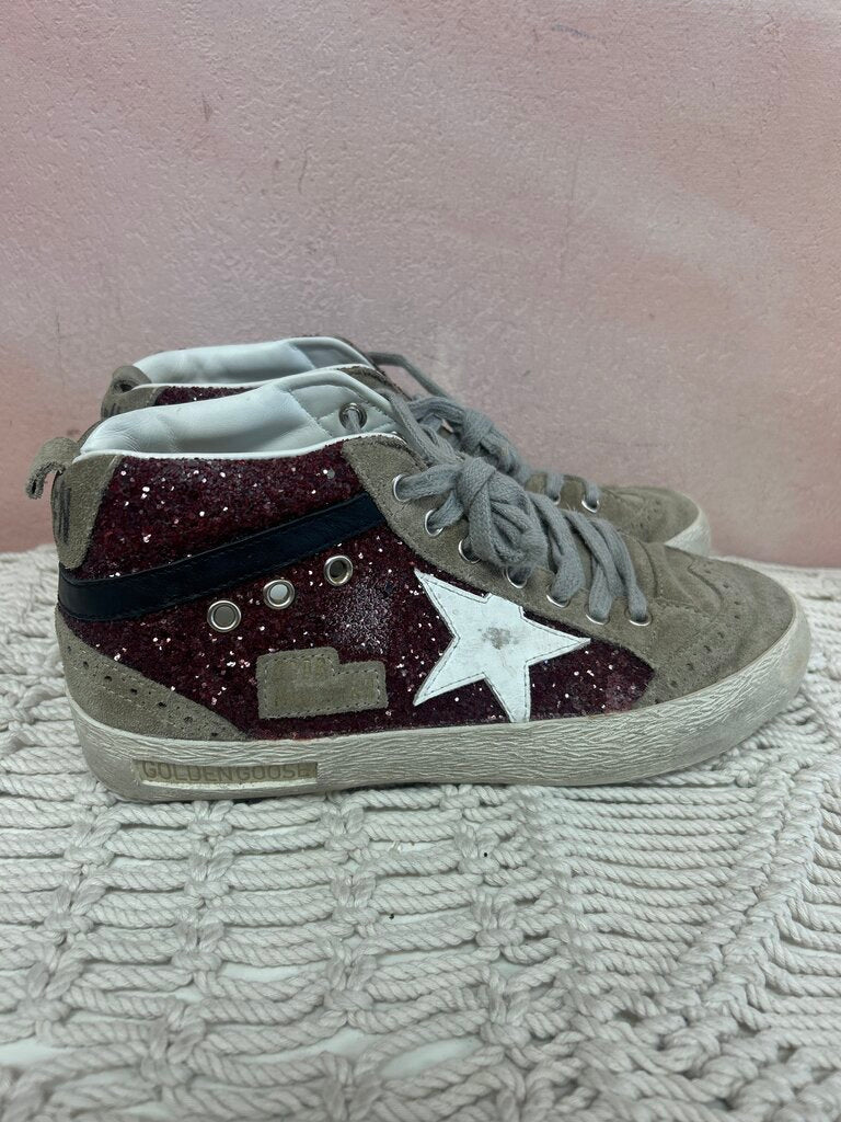 Golden Goose Glitter and Suede Hi-Top