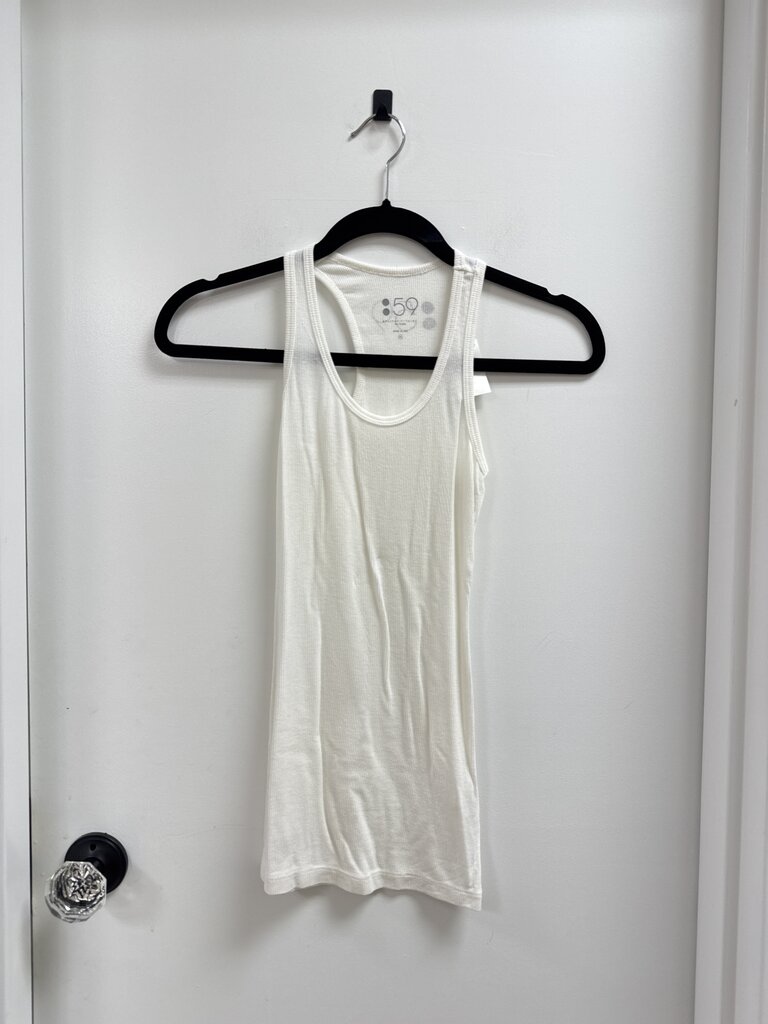 Splits59 White Ribbed Tank
