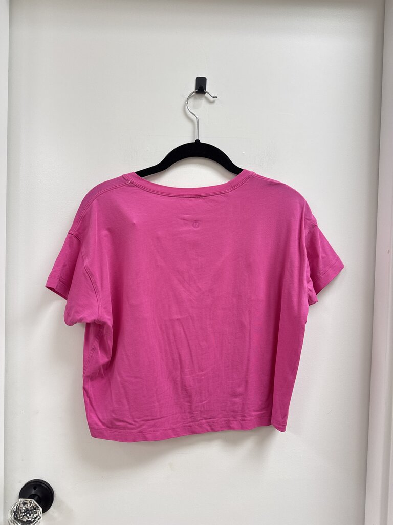 Lululemon Pink Cropped Tee