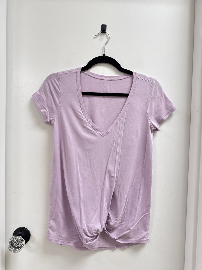 Lululemon Lilac Tie Front Tee