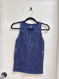 Alo Blue Distressed Tank
