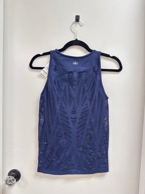 Alo Blue Distressed Tank