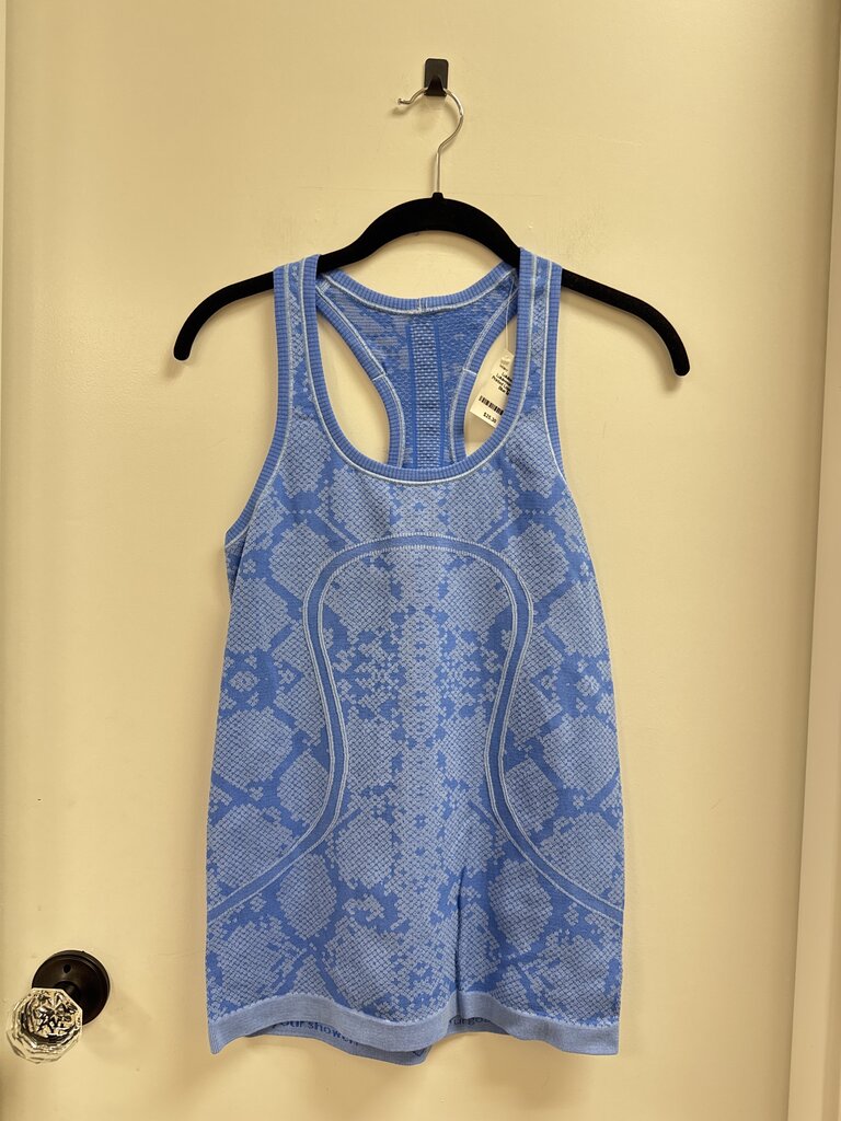 Lululemon Blue Printed Logo Tank