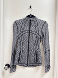 Lululemon Black and White Marled Scuba Jacket