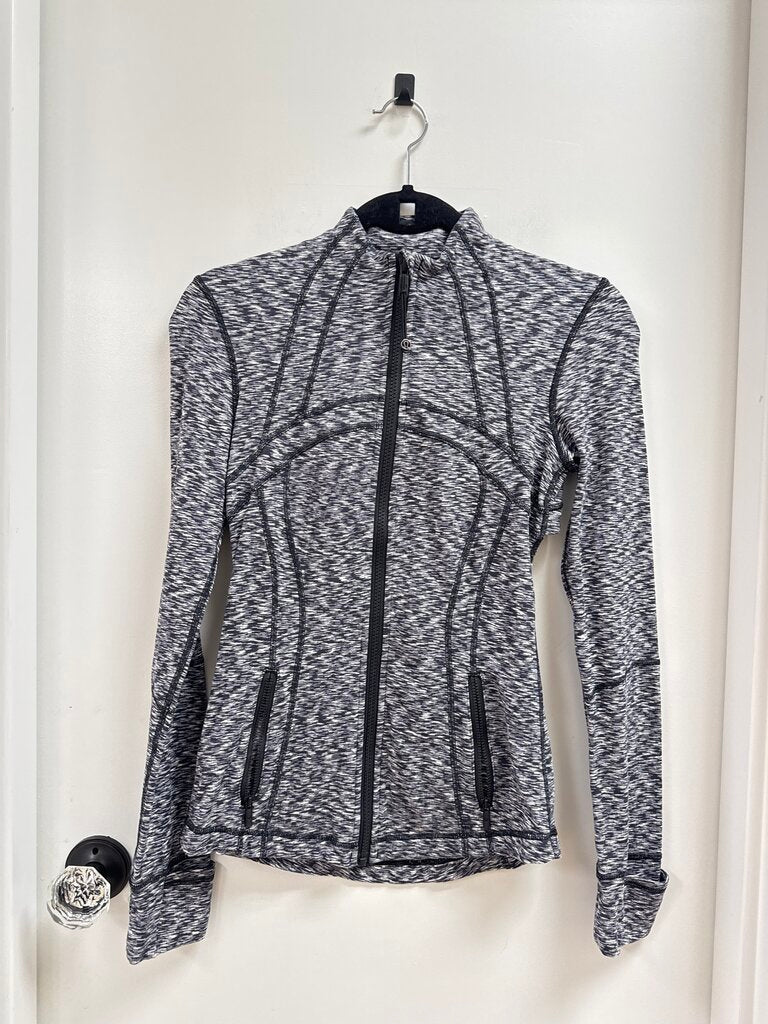 Lululemon Black and White Marled Scuba Jacket