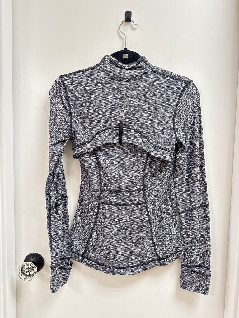 Lululemon Black and White Marled Scuba Jacket
