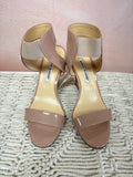 Manolo Blahnik Patent Wedge Sandals