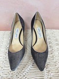 Jimmy Choo Glitter Suede Pumps