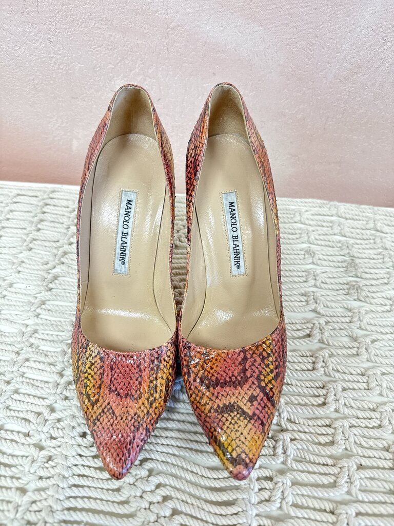 Manolo Blahnik Snakeskin Pumps