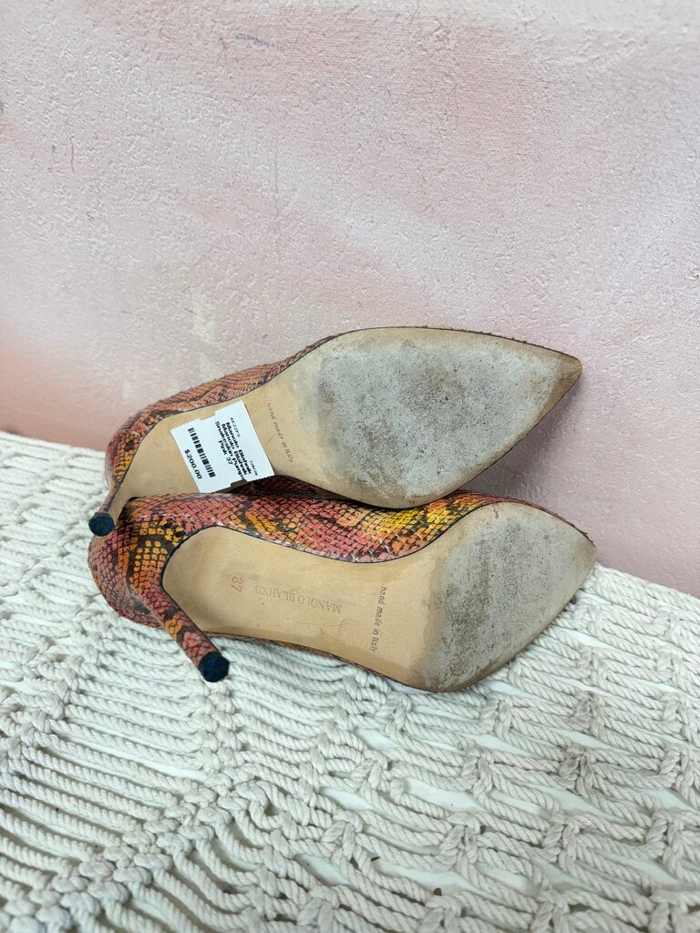 Manolo Blahnik Snakeskin Pumps