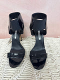 Manolo Blahnik Patent Open Toe Pump