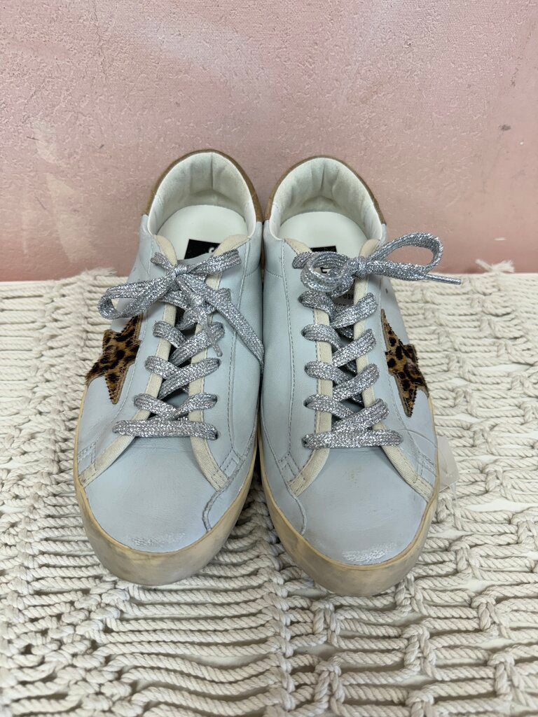 Golden Goose Cheetah Print Star Sneaker