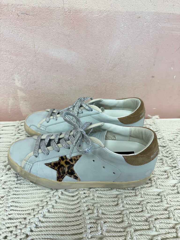 Golden Goose Cheetah Print Star Sneaker