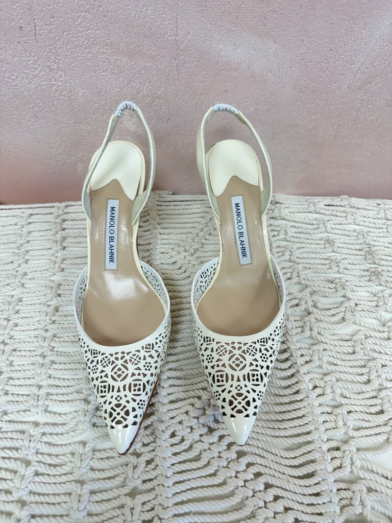 Manolo Blahnik Cutout Slingbacks