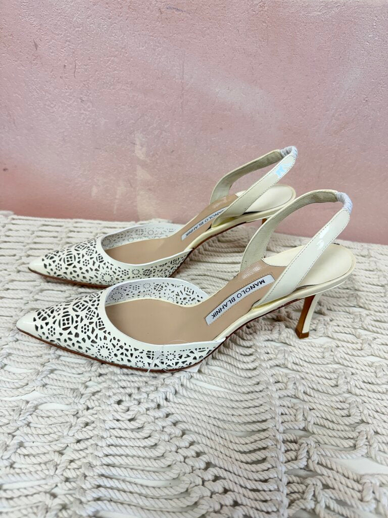 Manolo Blahnik Cutout Slingbacks