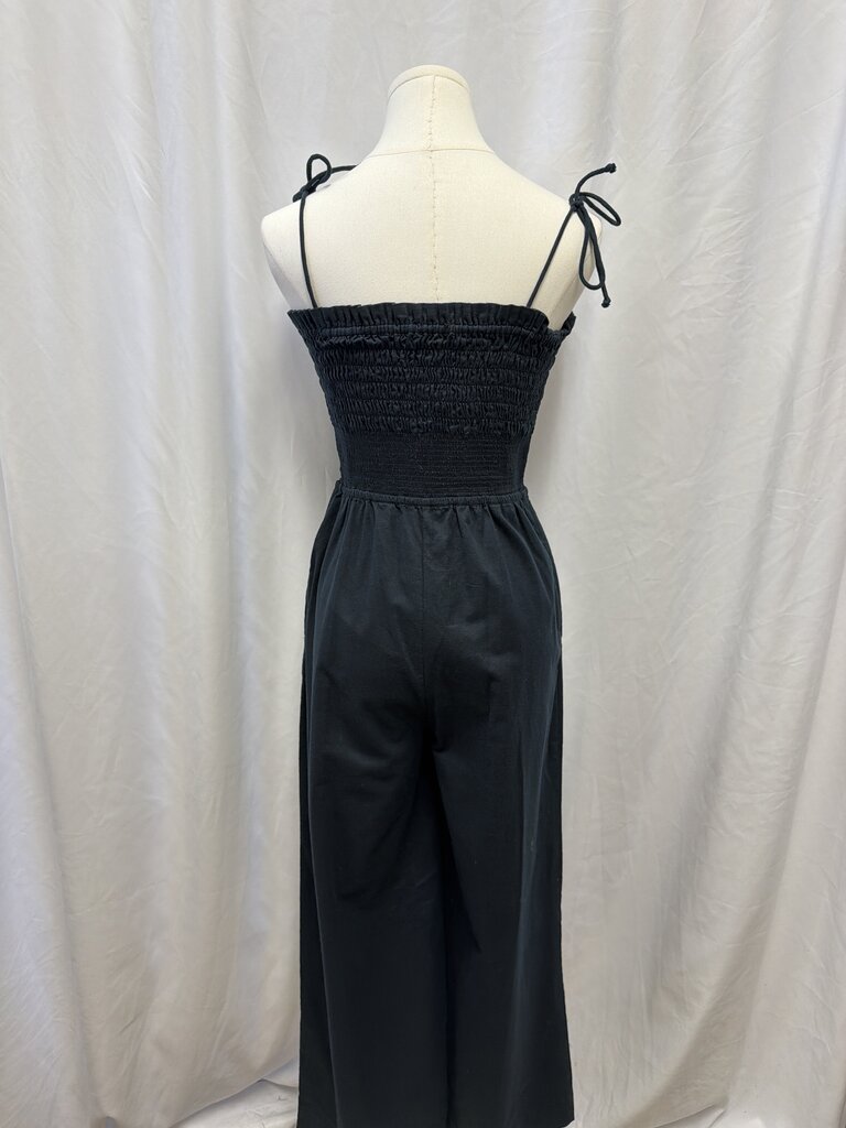 Maeve Black Smocked Jumpsuit