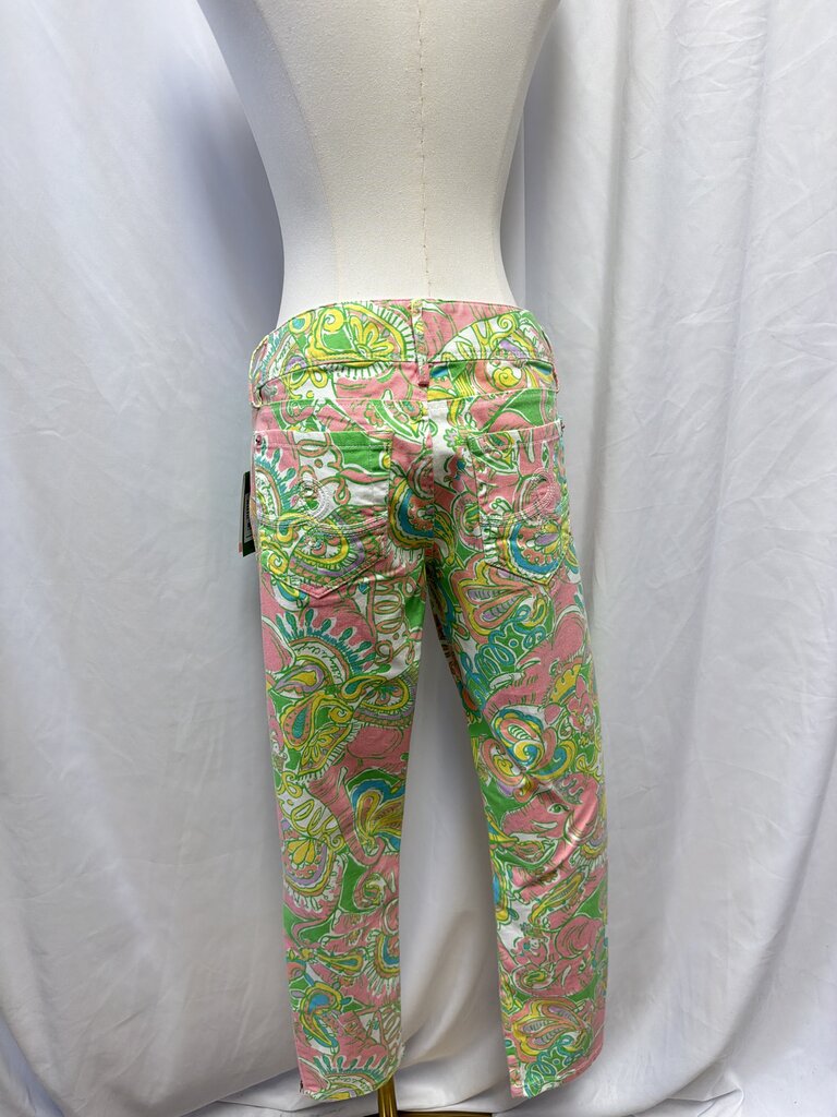 Lilly Pulitzer Pink Monkey Print Jean NWT