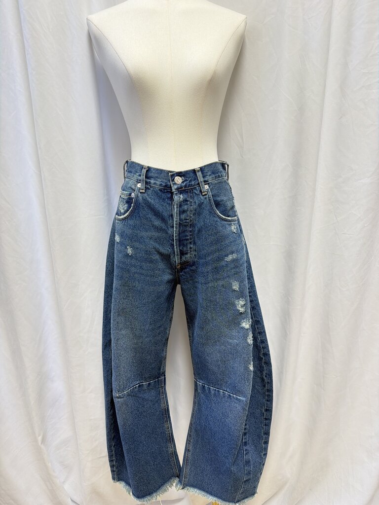 Citizens of Humanity Distressed Barrel Leg Jean