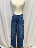 alice + olivia Blue Cargo Jean