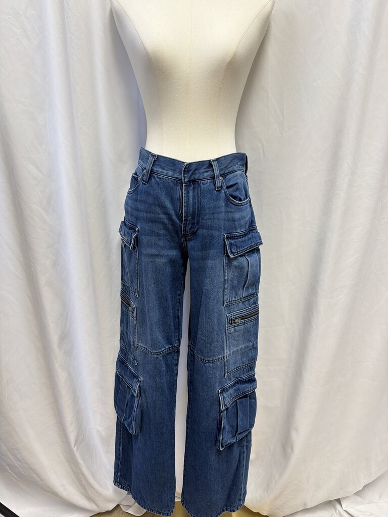 alice + olivia Blue Cargo Jean