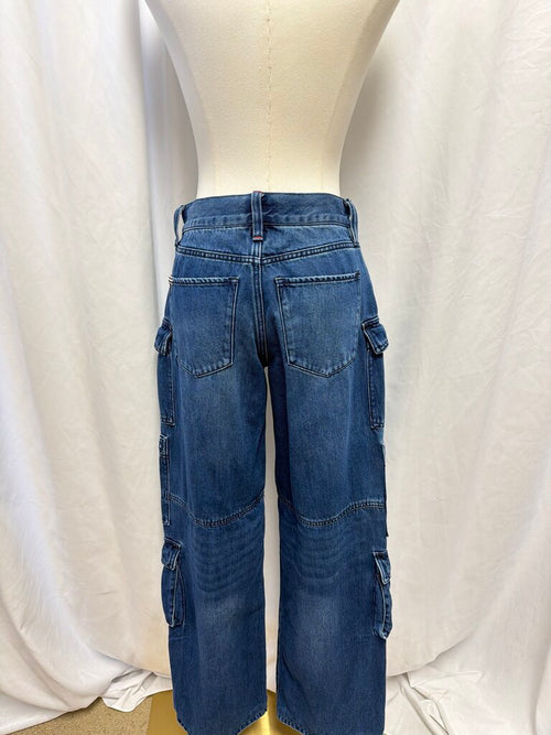 alice + olivia Blue Cargo Jean
