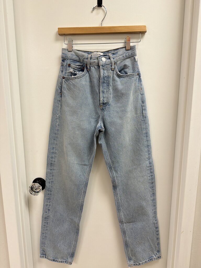 Agolde Light Wash Straight Leg Jean