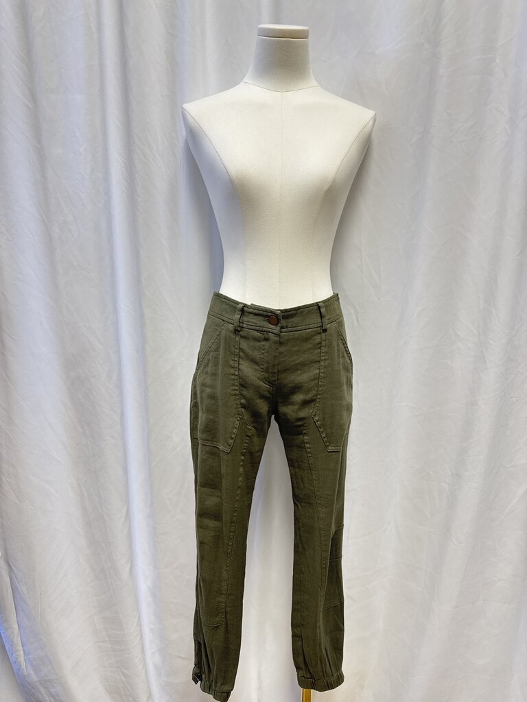 Veronica Beard Olive Cargo Style Joggers