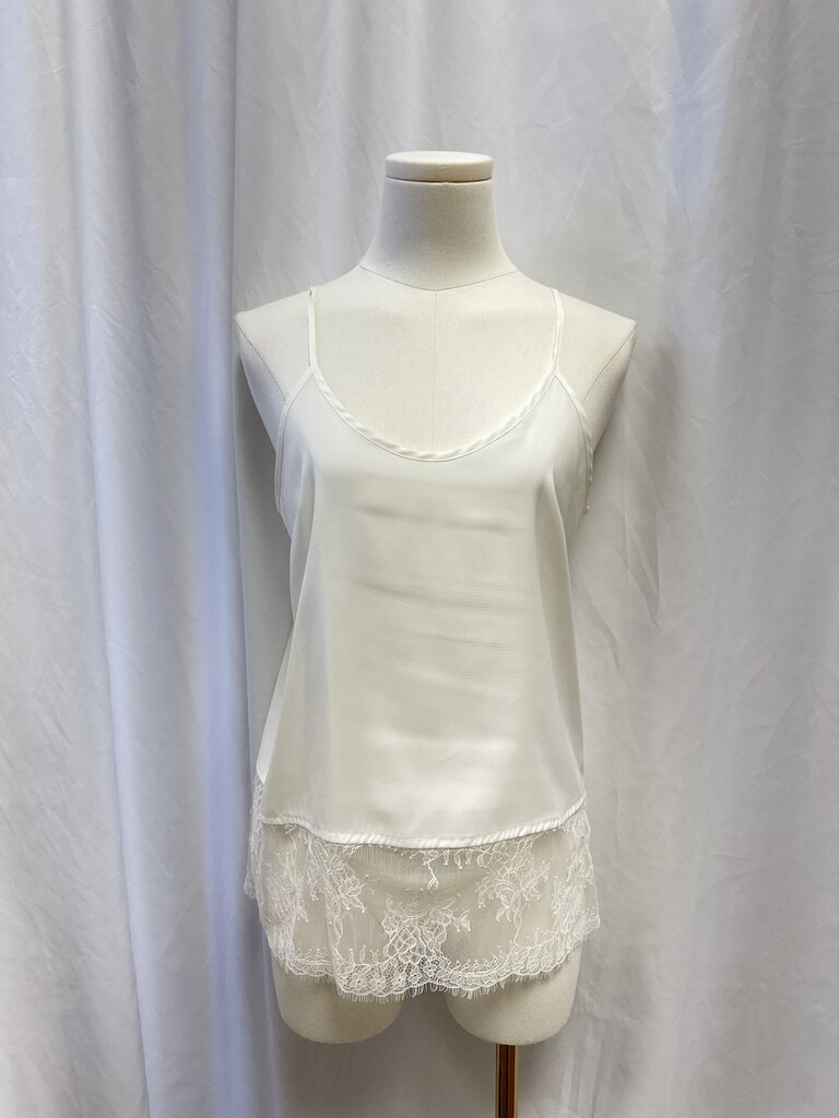 Brochu Walker Ivory Lace Trim Tank