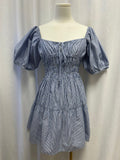 Ciao Lucia Blue Striped Smocked Dress
