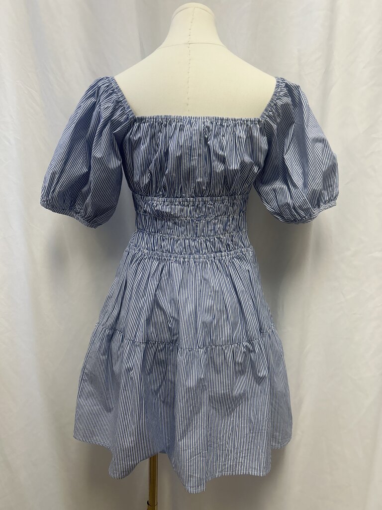 Ciao Lucia Blue Striped Smocked Dress