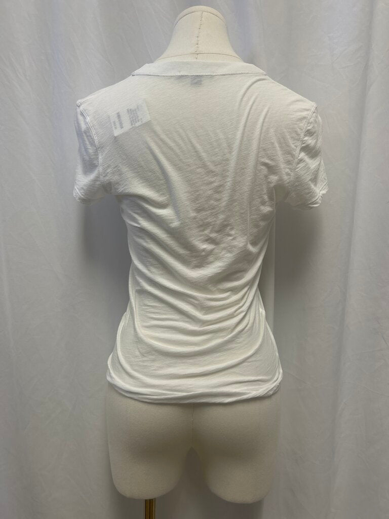 James Perse White Tissue V-Neck Tee