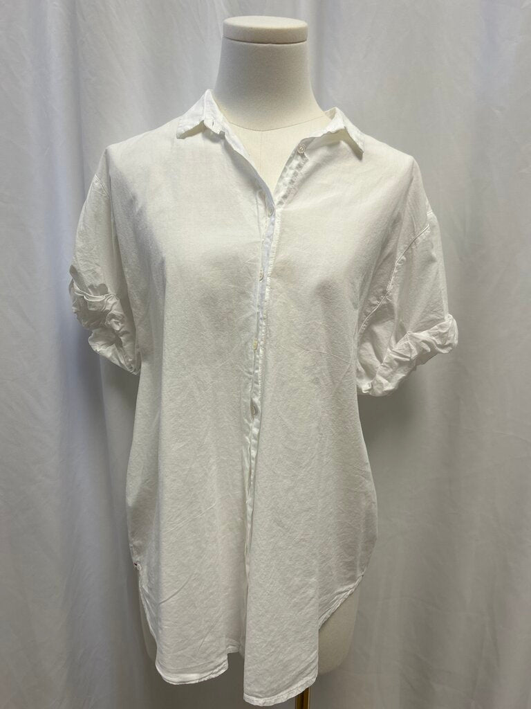 Xirena White Short Sleeve Button Up